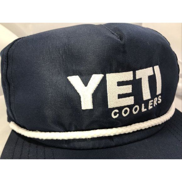 Yeti Coolers Adjustable Snapback Cap Rope Hat- One Size Navy Blue White - Picture 7 of 11